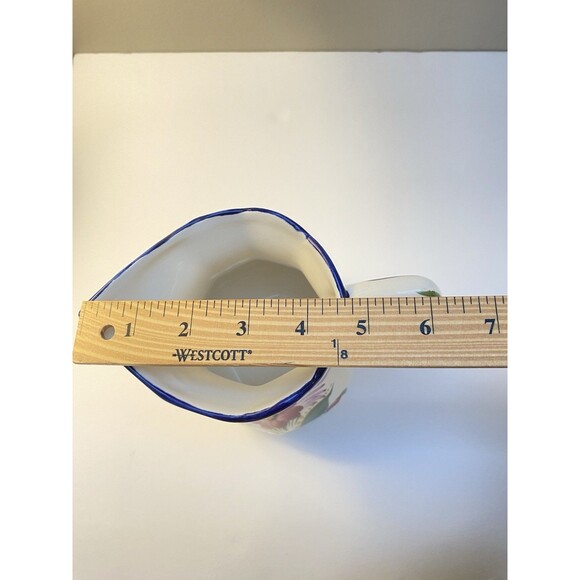 Vintage Portugal Pottery Pitcher Hand Painted Jar Floral Motif  Signed 1967 - Picture 7 of 7